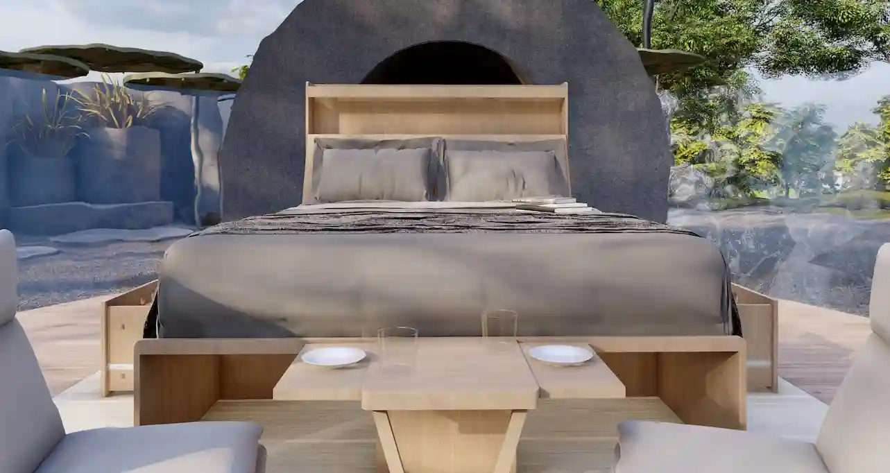 Bubble tent bed