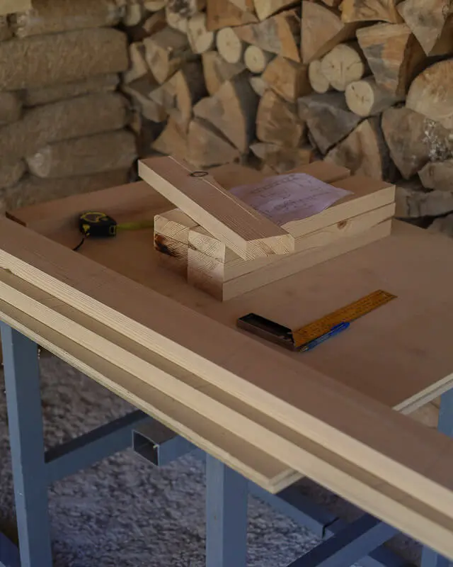 Timber cut and stacked