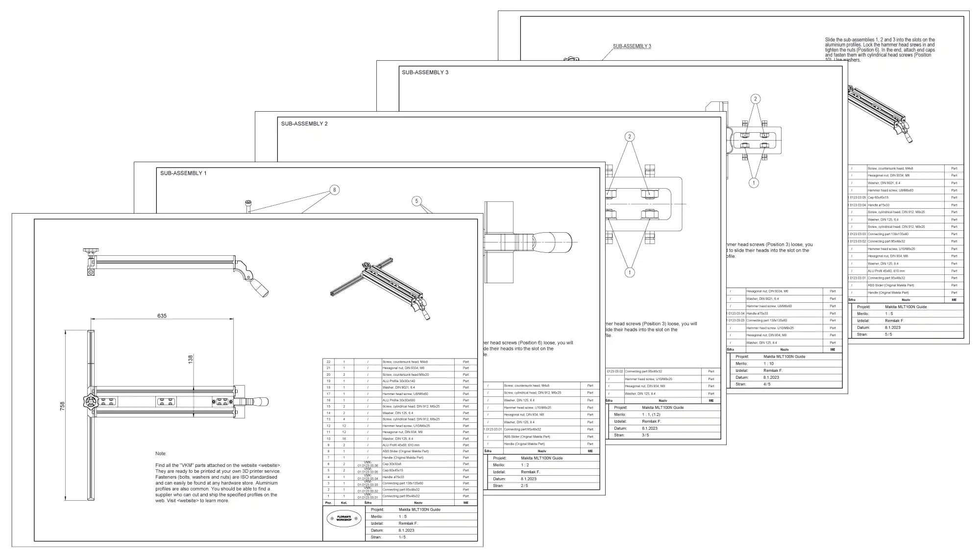 Technical drawings preview
