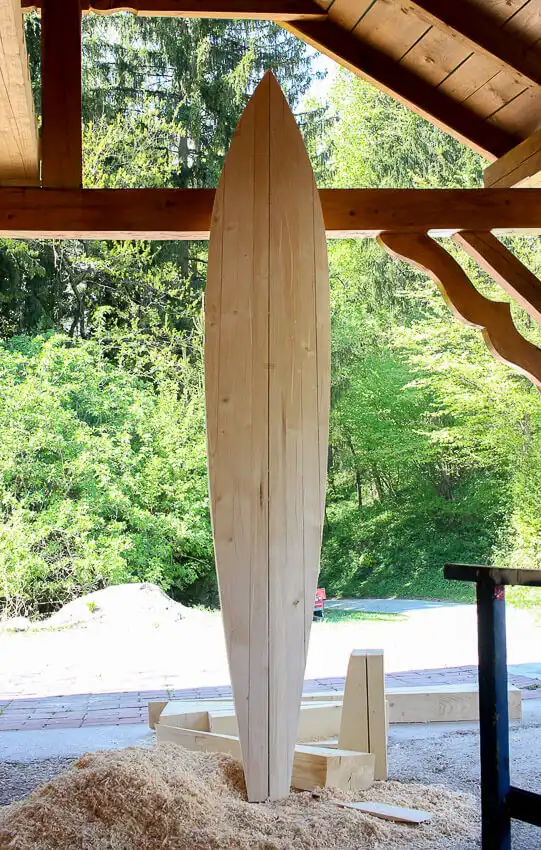 Wooden paddle board